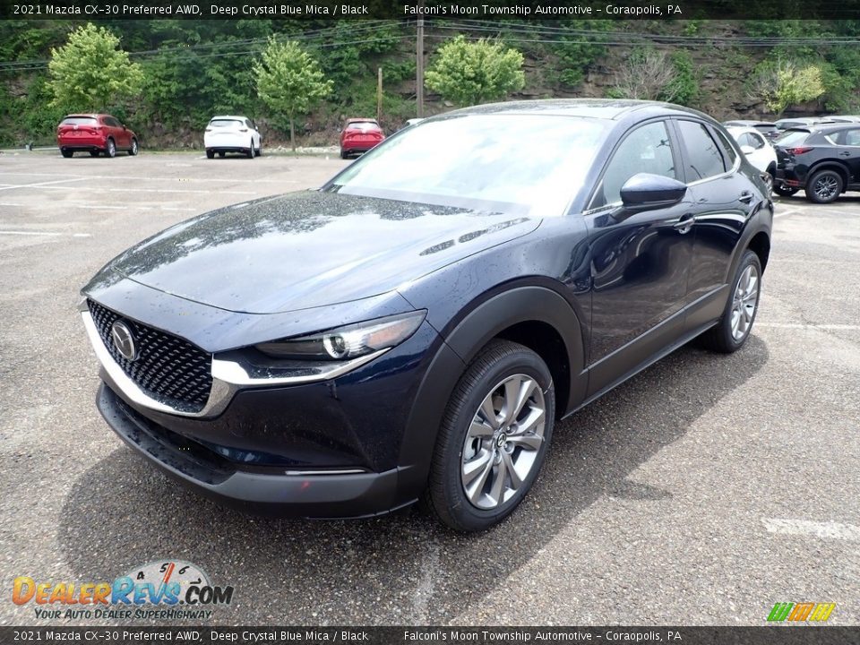 2021 Mazda CX-30 Preferred AWD Deep Crystal Blue Mica / Black Photo #5