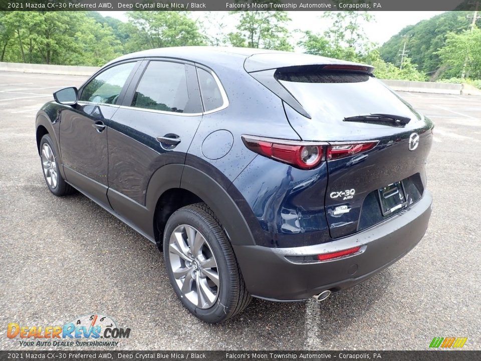 2021 Mazda CX-30 Preferred AWD Deep Crystal Blue Mica / Black Photo #6