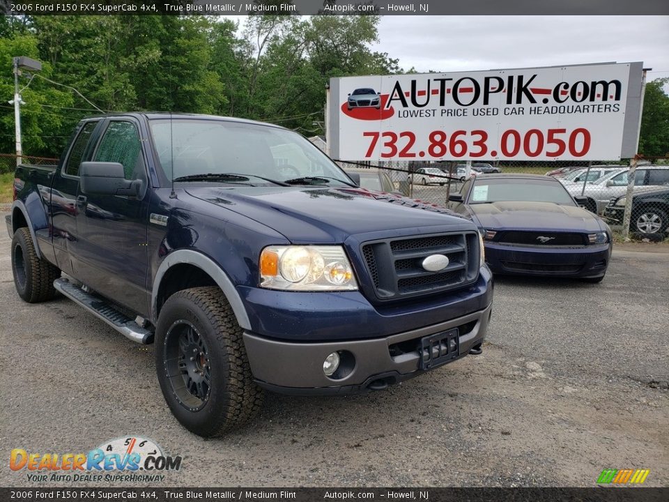 2006 Ford F150 FX4 SuperCab 4x4 True Blue Metallic / Medium Flint Photo #1