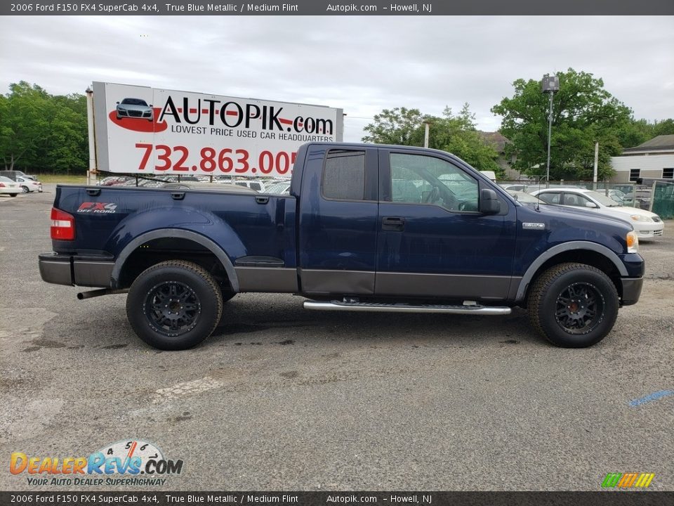 2006 Ford F150 FX4 SuperCab 4x4 True Blue Metallic / Medium Flint Photo #7