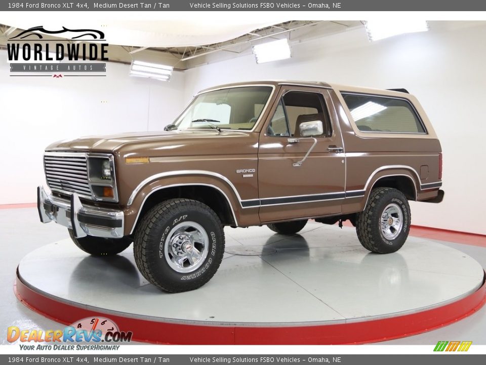 1984 Ford Bronco XLT 4x4 Medium Desert Tan / Tan Photo #26