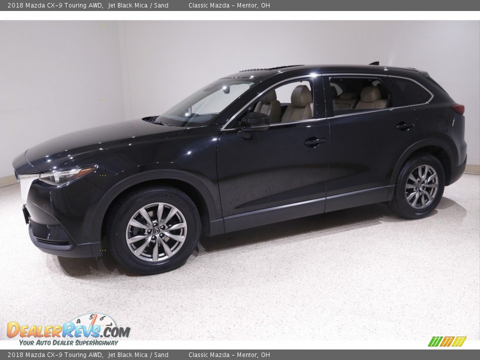 2018 Mazda CX-9 Touring AWD Jet Black Mica / Sand Photo #3