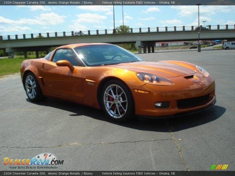 2009 Chevrolet Corvette Z06 Atomic Orange Metallic / Ebony Photo #9