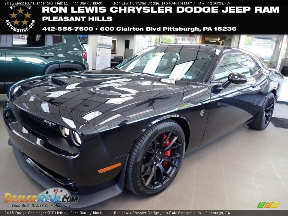 2015 Dodge Challenger SRT Hellcat Pitch Black / Black Photo #1
