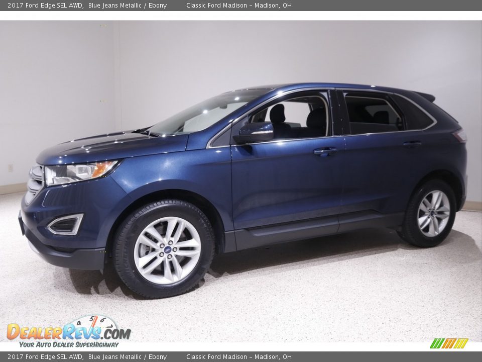 2017 Ford Edge SEL AWD Blue Jeans Metallic / Ebony Photo #3