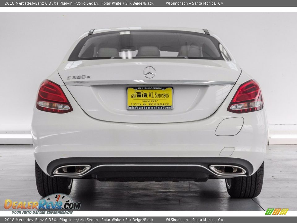 2018 Mercedes-Benz C 350e Plug-in Hybrid Sedan Polar White / Silk Beige/Black Photo #4