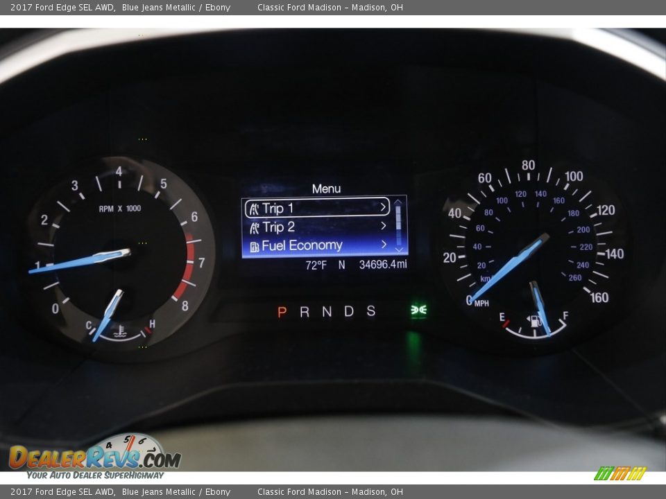 2017 Ford Edge SEL AWD Blue Jeans Metallic / Ebony Photo #8