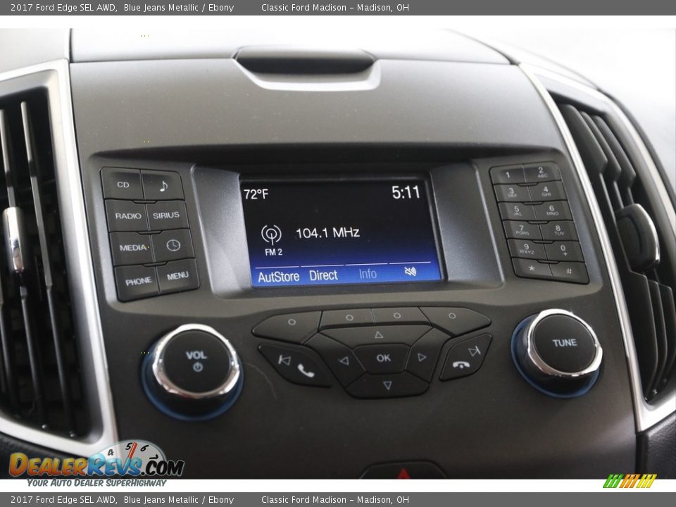 2017 Ford Edge SEL AWD Blue Jeans Metallic / Ebony Photo #10