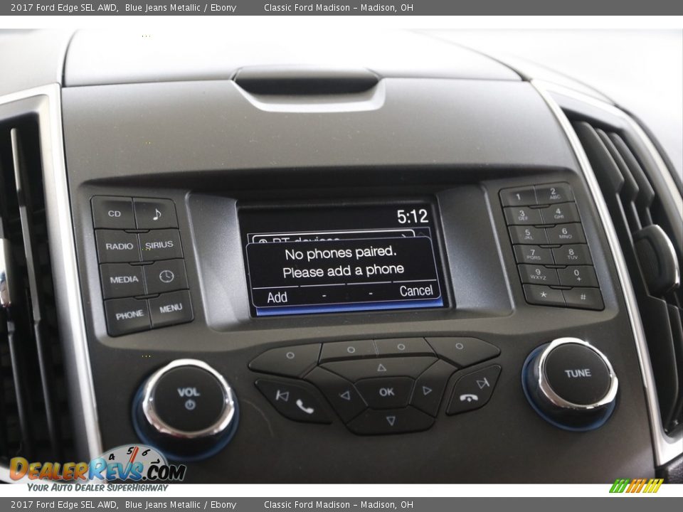 2017 Ford Edge SEL AWD Blue Jeans Metallic / Ebony Photo #11