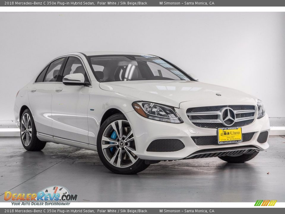 2018 Mercedes-Benz C 350e Plug-in Hybrid Sedan Polar White / Silk Beige/Black Photo #12