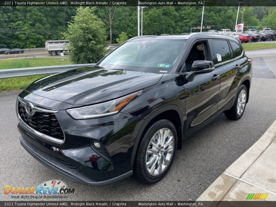 2021 Toyota Highlander Limited AWD Midnight Black Metallic / Graphite Photo #7