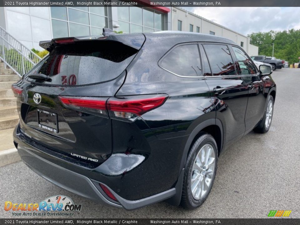 2021 Toyota Highlander Limited AWD Midnight Black Metallic / Graphite Photo #8