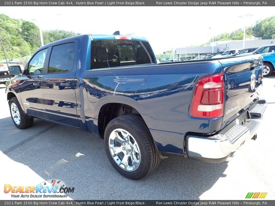 2021 Ram 1500 Big Horn Crew Cab 4x4 Hydro Blue Pearl / Light Frost Beige/Black Photo #3