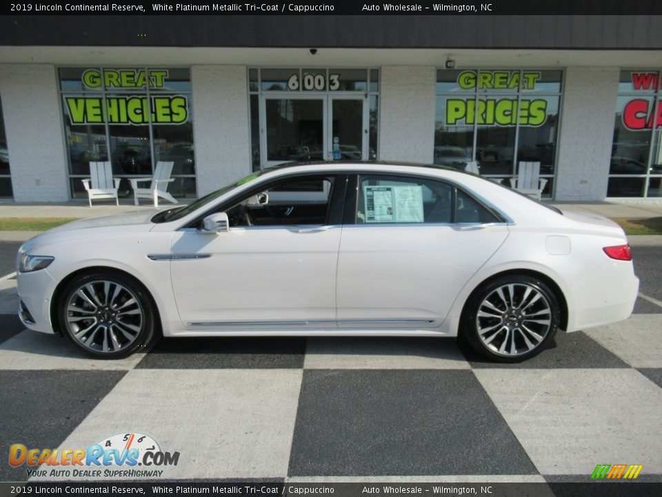2019 Lincoln Continental Reserve White Platinum Metallic Tri-Coat / Cappuccino Photo #1