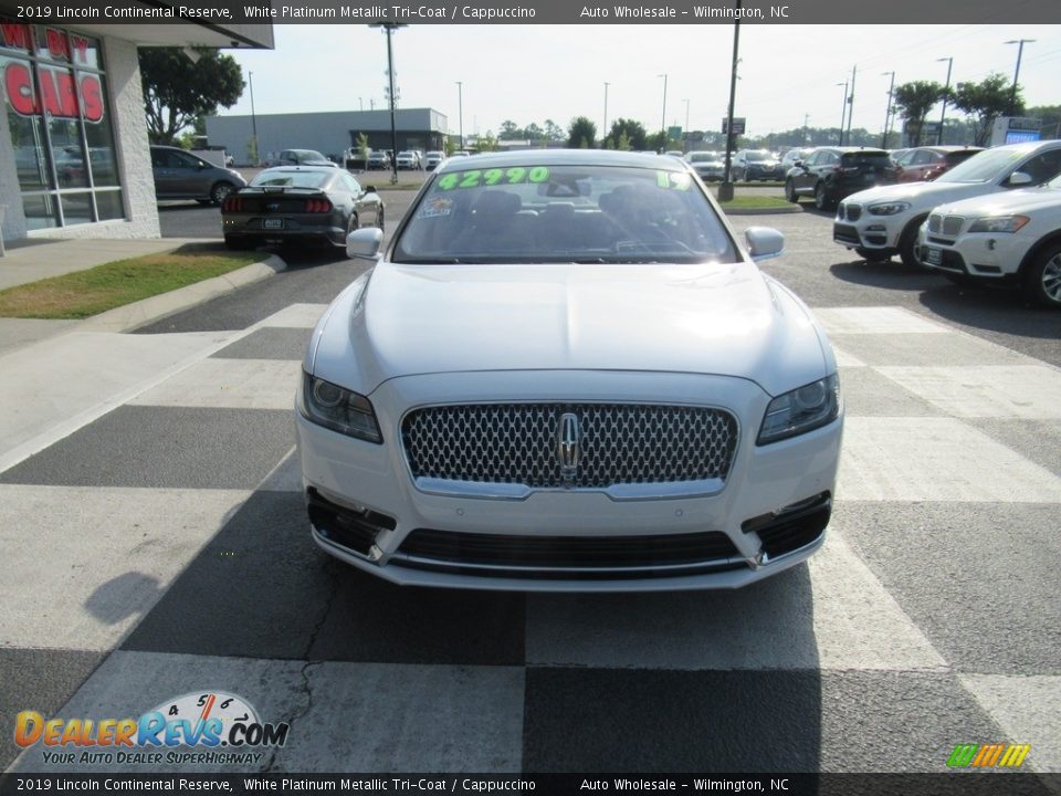 2019 Lincoln Continental Reserve White Platinum Metallic Tri-Coat / Cappuccino Photo #2