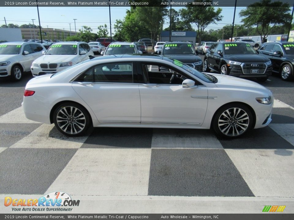 2019 Lincoln Continental Reserve White Platinum Metallic Tri-Coat / Cappuccino Photo #3