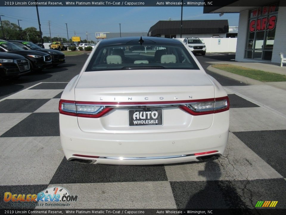 2019 Lincoln Continental Reserve White Platinum Metallic Tri-Coat / Cappuccino Photo #4