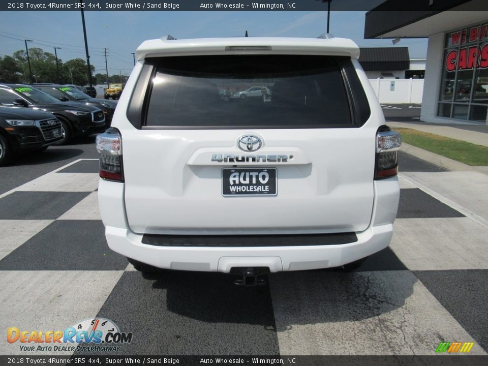 2018 Toyota 4Runner SR5 4x4 Super White / Sand Beige Photo #4
