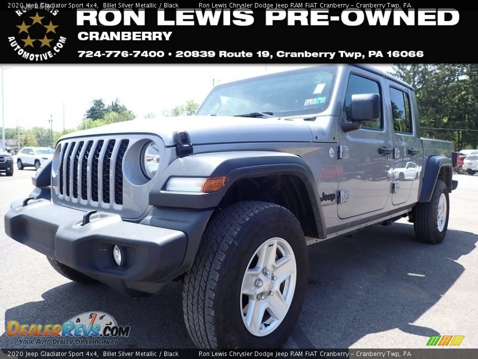 2020 Jeep Gladiator Sport 4x4 Billet Silver Metallic / Black Photo #1