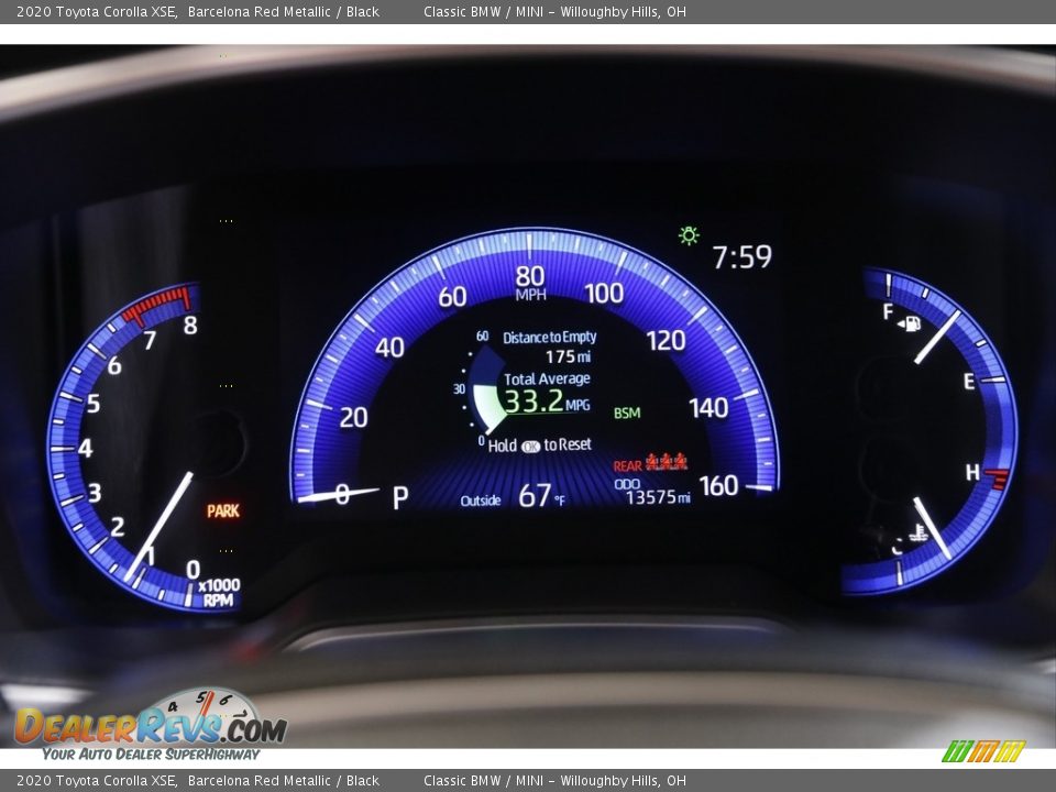 2020 Toyota Corolla XSE Gauges Photo #8