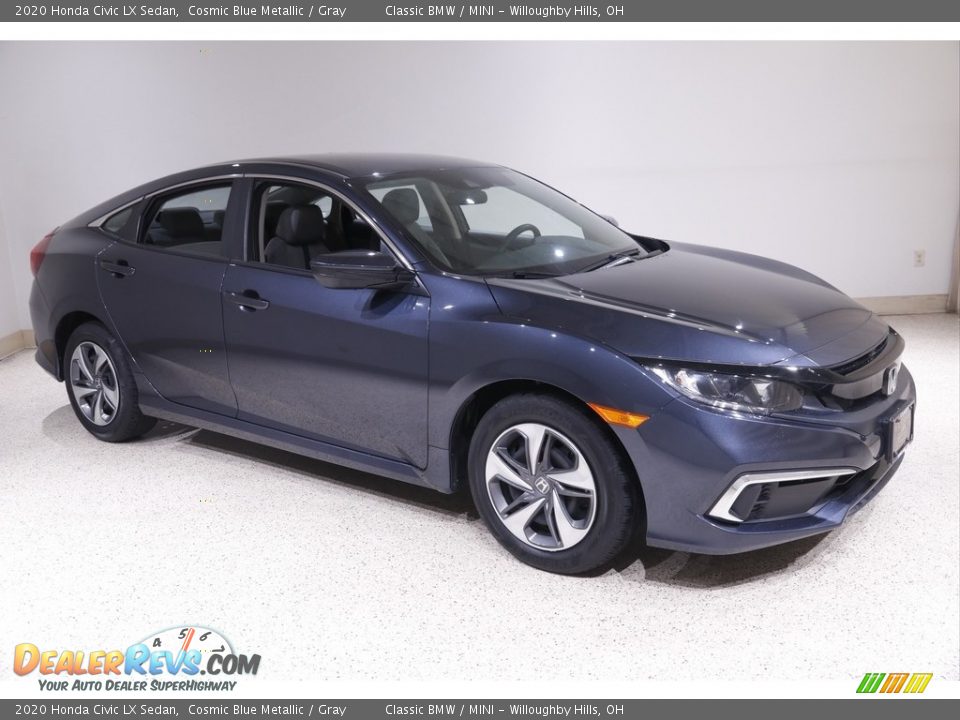 2020 Honda Civic LX Sedan Cosmic Blue Metallic / Gray Photo #1