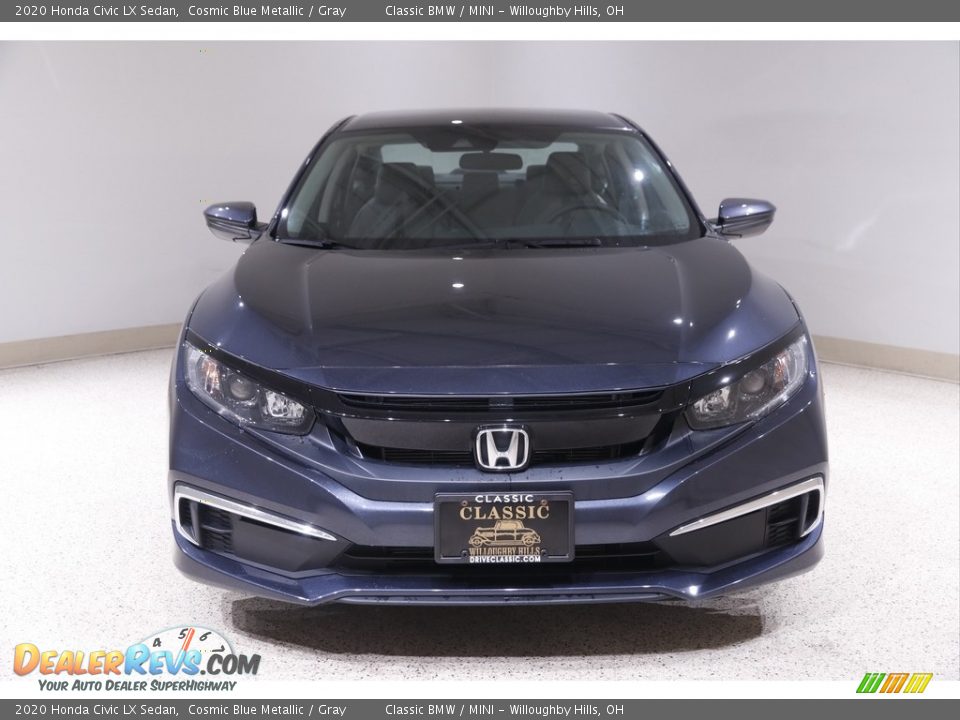 2020 Honda Civic LX Sedan Cosmic Blue Metallic / Gray Photo #2