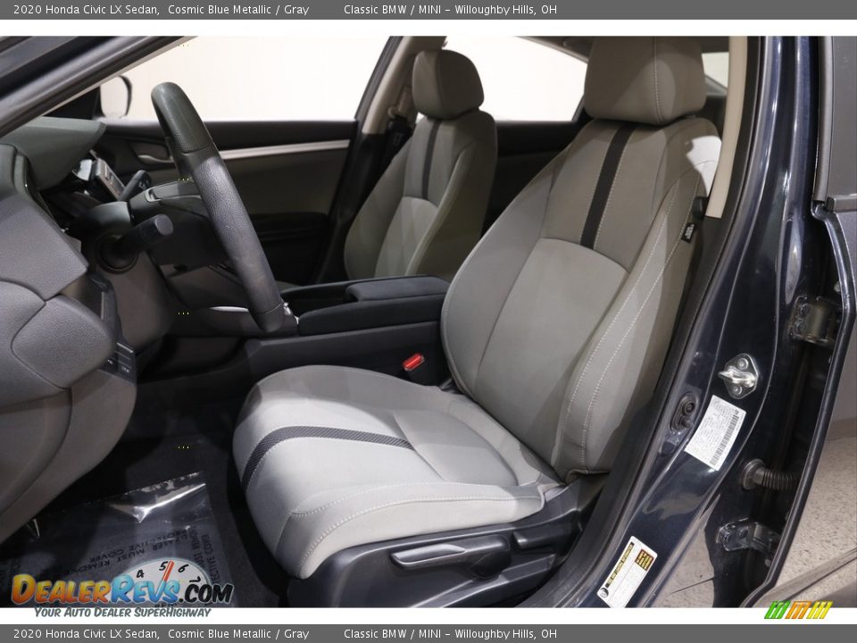 2020 Honda Civic LX Sedan Cosmic Blue Metallic / Gray Photo #5