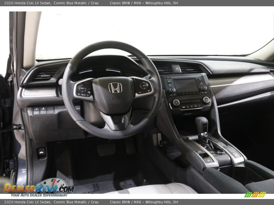 2020 Honda Civic LX Sedan Cosmic Blue Metallic / Gray Photo #6