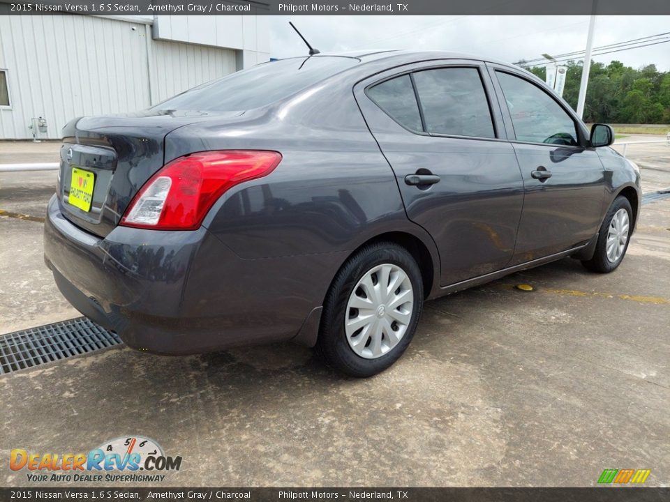 2015 Nissan Versa 1.6 S Sedan Amethyst Gray / Charcoal Photo #3