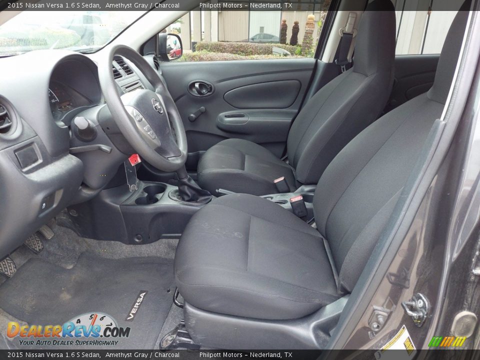 2015 Nissan Versa 1.6 S Sedan Amethyst Gray / Charcoal Photo #4