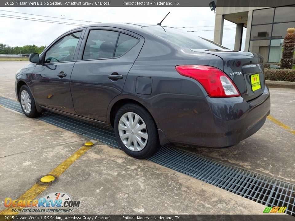 2015 Nissan Versa 1.6 S Sedan Amethyst Gray / Charcoal Photo #11