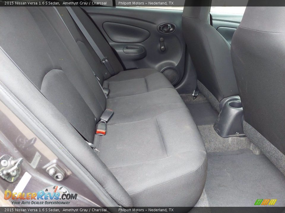 2015 Nissan Versa 1.6 S Sedan Amethyst Gray / Charcoal Photo #23