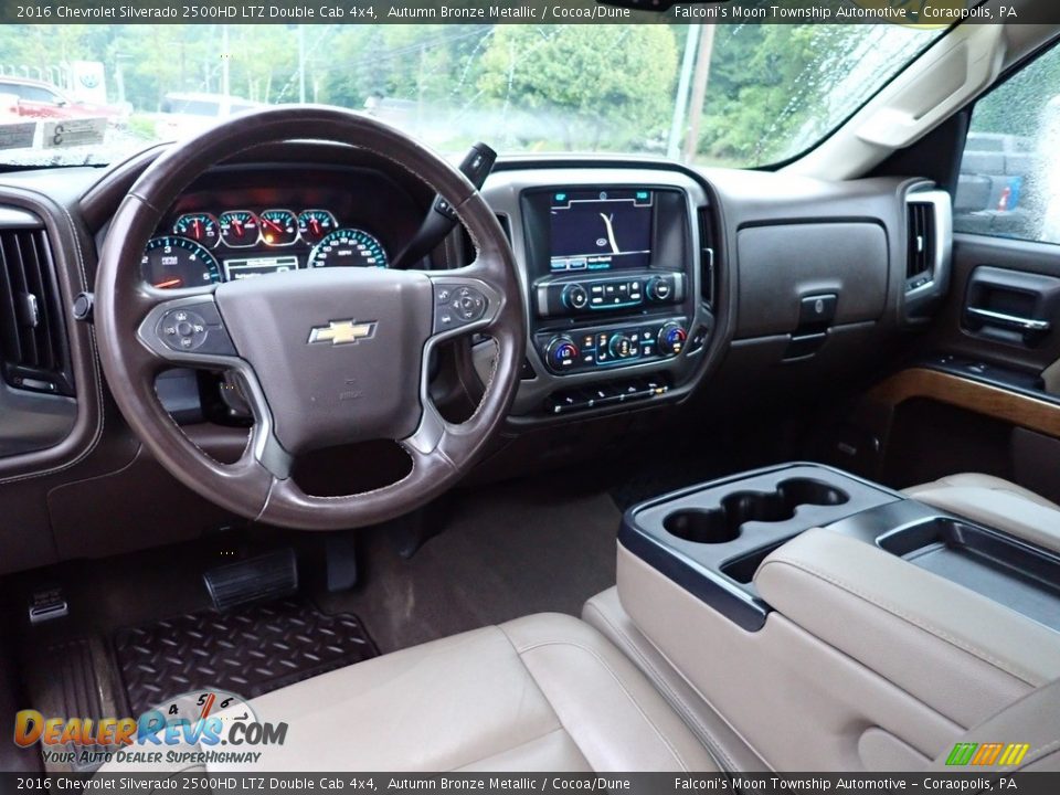 Cocoa/Dune Interior - 2016 Chevrolet Silverado 2500HD LTZ Double Cab 4x4 Photo #19