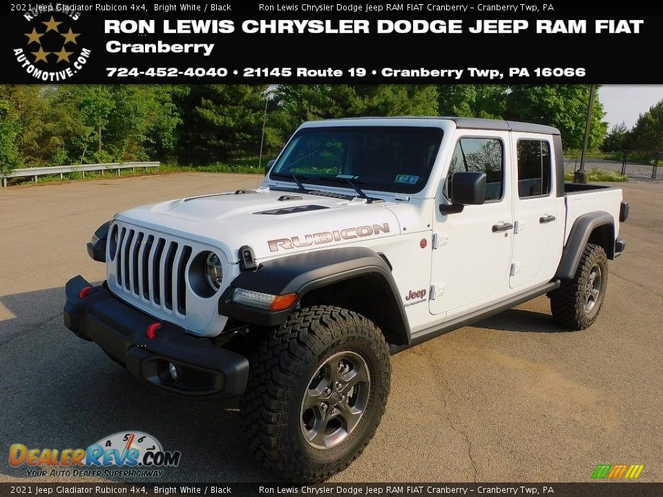 2021 Jeep Gladiator Rubicon 4x4 Bright White / Black Photo #1