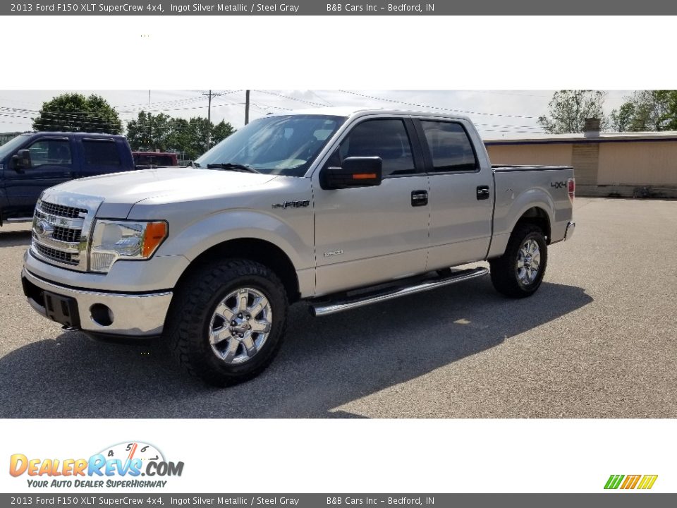 2013 Ford F150 XLT SuperCrew 4x4 Ingot Silver Metallic / Steel Gray Photo #1