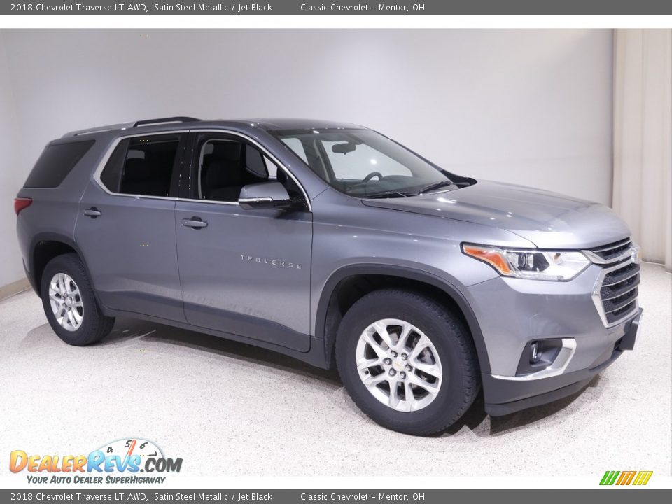 2018 Chevrolet Traverse LT AWD Satin Steel Metallic / Jet Black Photo #1