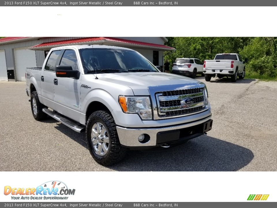 2013 Ford F150 XLT SuperCrew 4x4 Ingot Silver Metallic / Steel Gray Photo #2