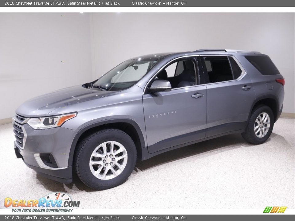 2018 Chevrolet Traverse LT AWD Satin Steel Metallic / Jet Black Photo #3