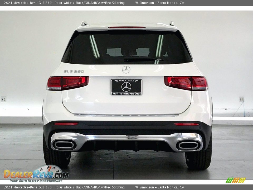 2021 Mercedes-Benz GLB 250 Polar White / Black/DINAMICA w/Red Stitching Photo #3