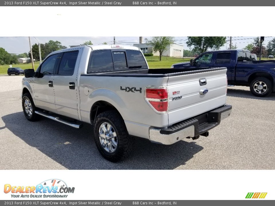 2013 Ford F150 XLT SuperCrew 4x4 Ingot Silver Metallic / Steel Gray Photo #4