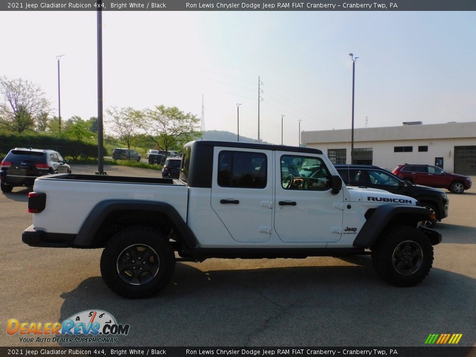 2021 Jeep Gladiator Rubicon 4x4 Bright White / Black Photo #4