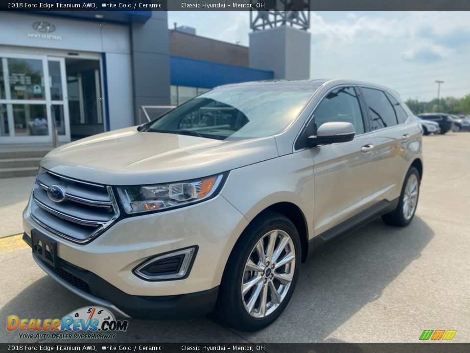 2018 Ford Edge Titanium AWD White Gold / Ceramic Photo #1