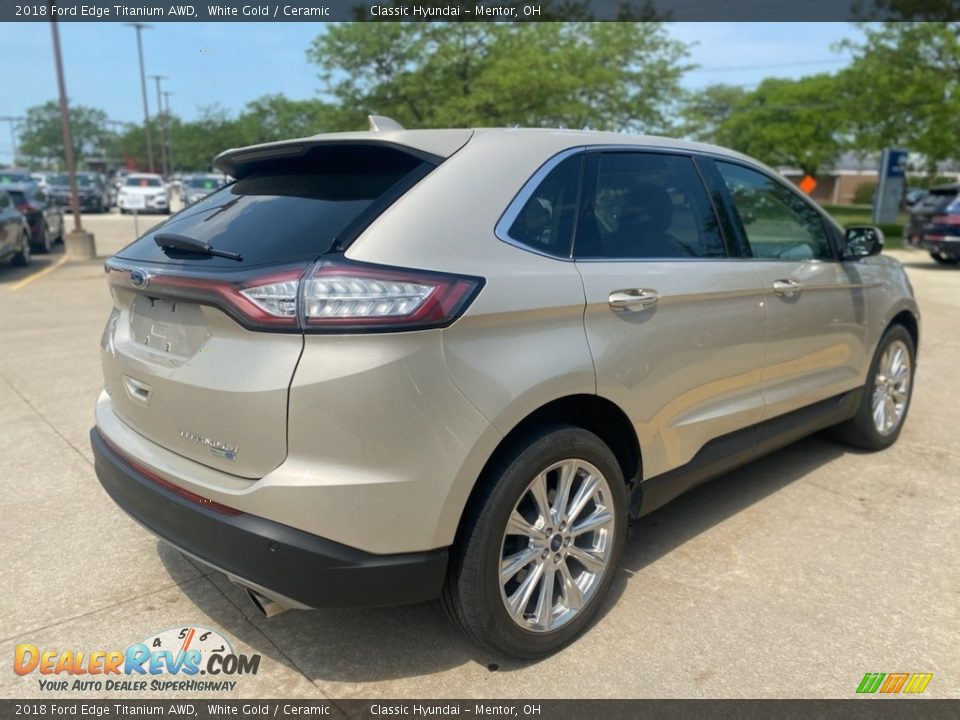 2018 Ford Edge Titanium AWD White Gold / Ceramic Photo #2