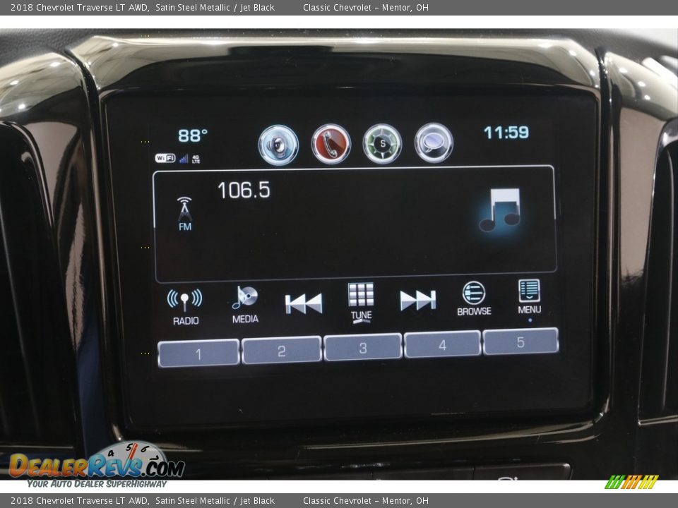 2018 Chevrolet Traverse LT AWD Satin Steel Metallic / Jet Black Photo #9