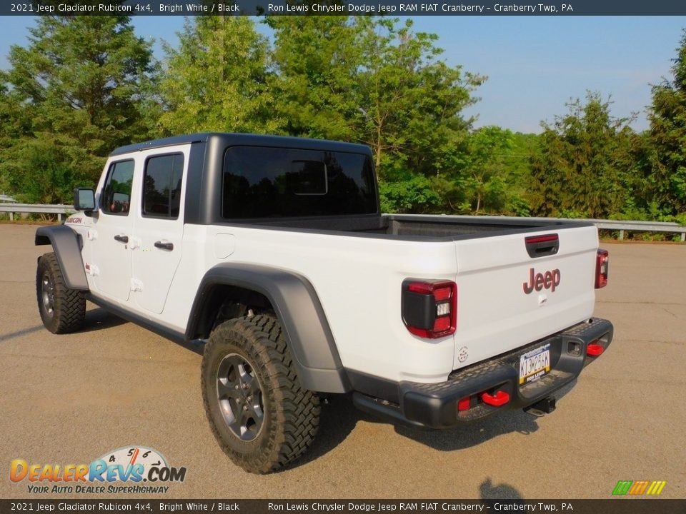 2021 Jeep Gladiator Rubicon 4x4 Bright White / Black Photo #8