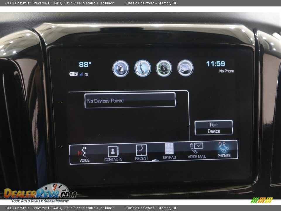 2018 Chevrolet Traverse LT AWD Satin Steel Metallic / Jet Black Photo #10