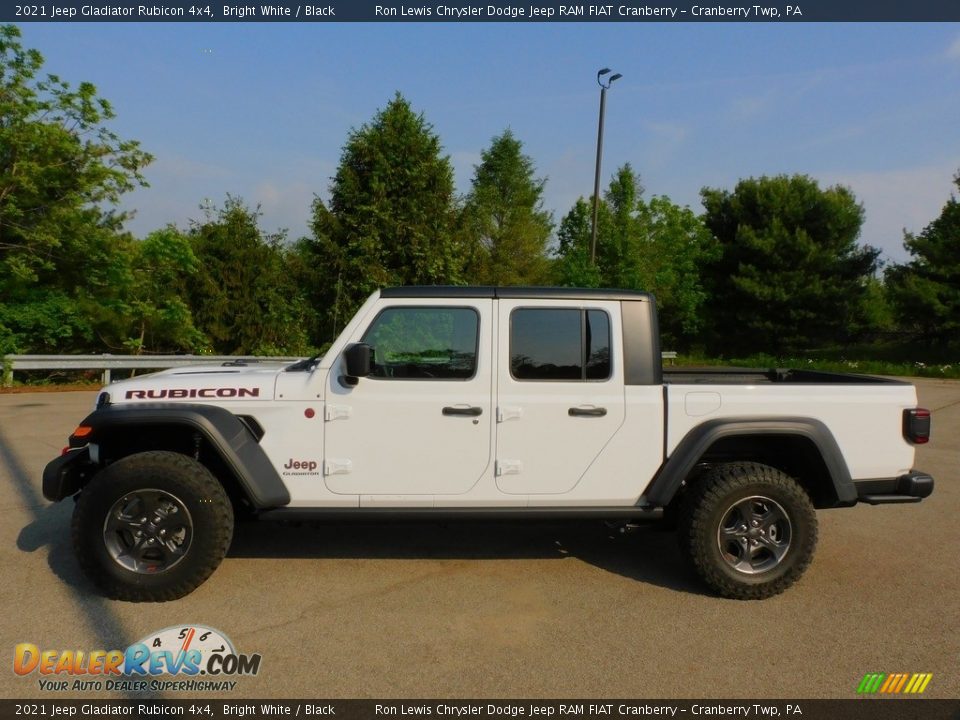 2021 Jeep Gladiator Rubicon 4x4 Bright White / Black Photo #9