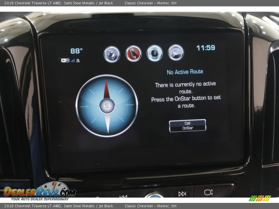 2018 Chevrolet Traverse LT AWD Satin Steel Metallic / Jet Black Photo #11
