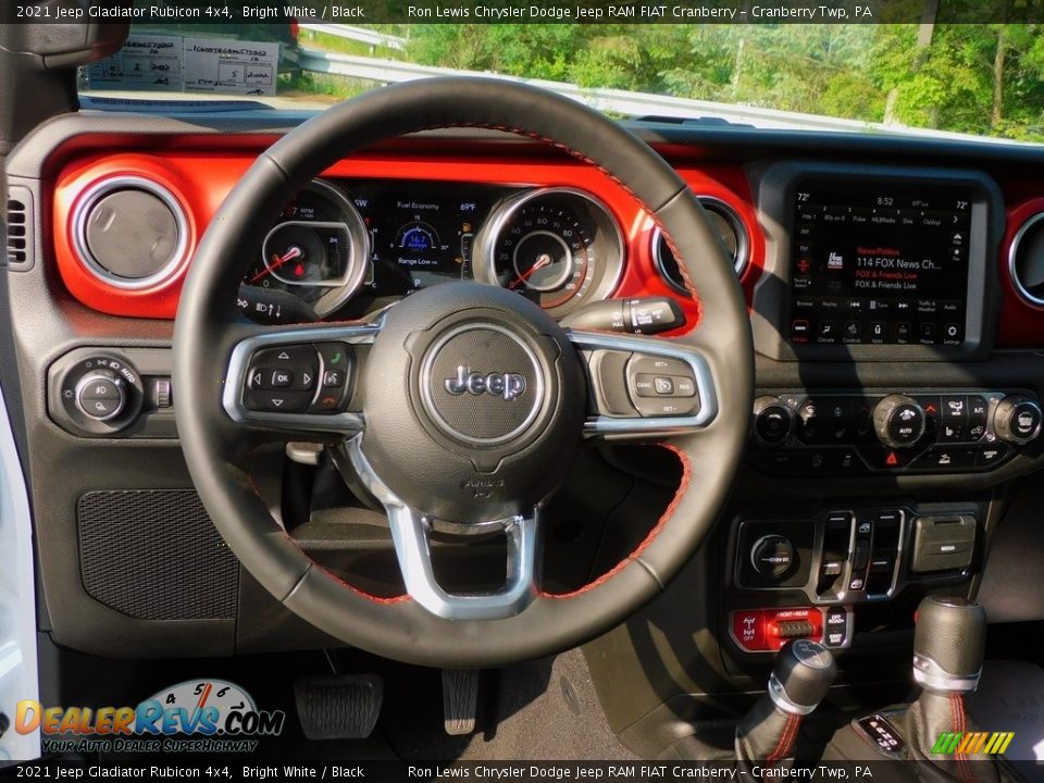 2021 Jeep Gladiator Rubicon 4x4 Bright White / Black Photo #13