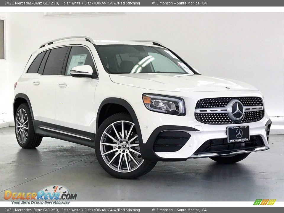 2021 Mercedes-Benz GLB 250 Polar White / Black/DINAMICA w/Red Stitching Photo #12